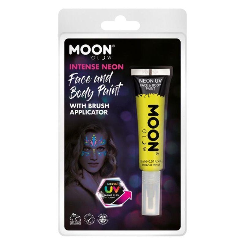 Moon Glow Intense Neon UV Face Paint Clamshell, With Brush Applicator, 15ml Costume Make Up Moon Glow Intense Neon UV Face Paint Clamshell, With Brush Applicator, 15ml Costume Make Up