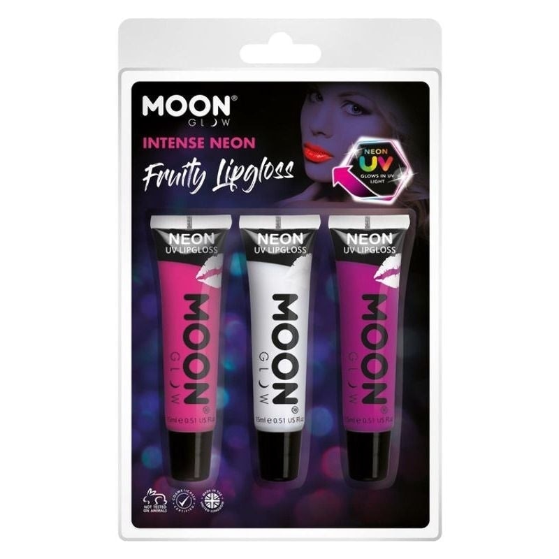 Moon Glow Intense Neon UV Fruity Lipgloss Clamshell, 15ml Costume Make Up Moon Glow Intense Neon UV Fruity Lipgloss Clamshell, 15ml Costume Make Up