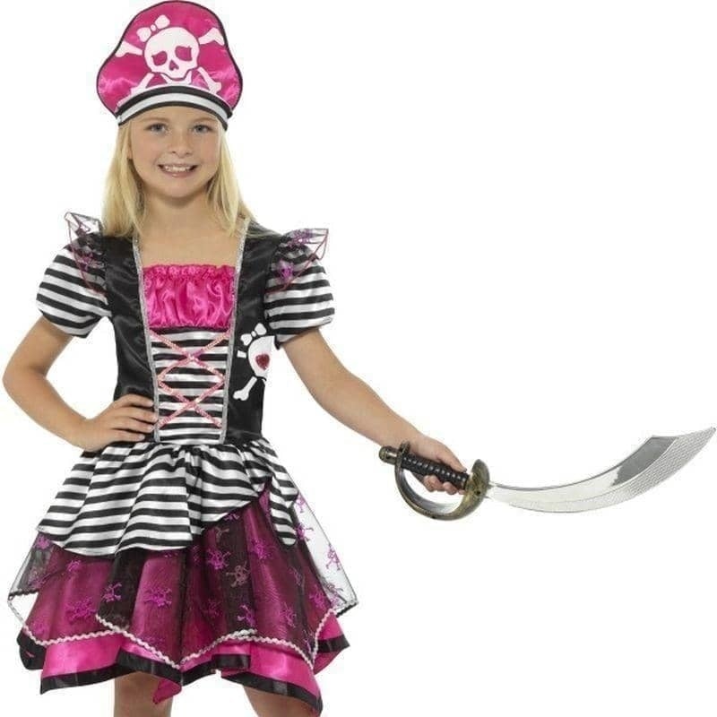 Perfect Pirate Girl Costume Kids Black Pink