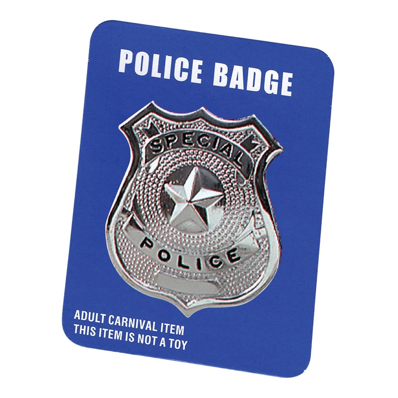 Metal Police Badge Joke Costume Accessory Metal Police Badge Joke Costume Accessory