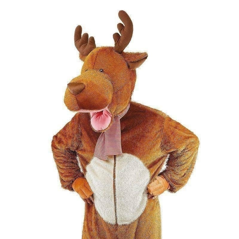Reindeer Moose Costume Big Head Adult Nativity Suit