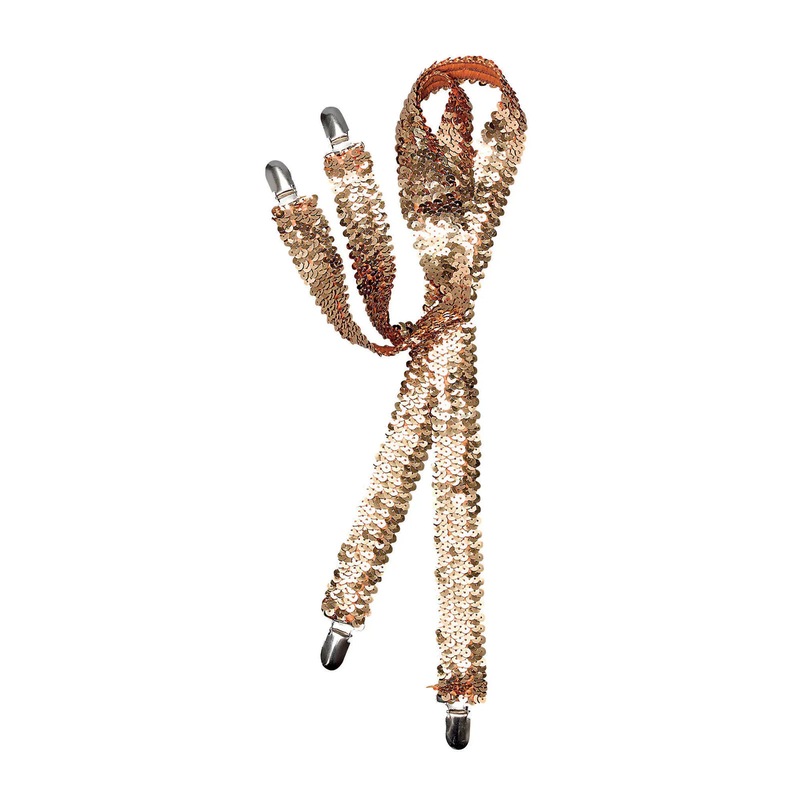 1920s Gold Sequin Braces Costume Accessory BA1027 1920s Gold Sequin Braces Costume Accessory BA1027