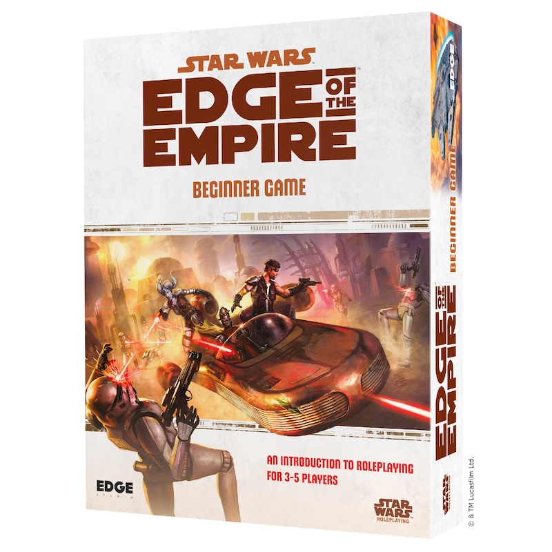 Star Wars - Edge of The Empire: Beginner Game - Embark on Galactic Adventures in a Complete Learn-As-You-Go Experience! Sci-Fi RPG, Ages 10+, 3-5 Players, 1 Hour Playtime, Made by EDGE Studio Star Wars - Edge of The Empire: Beginner Game - Embark on Galactic Adventures in a Complete Learn-As-You-Go Experience! Sci-Fi RPG, Ages 10+, 3-5 Players, 1 Hour Playtime, Made by EDGE Studio