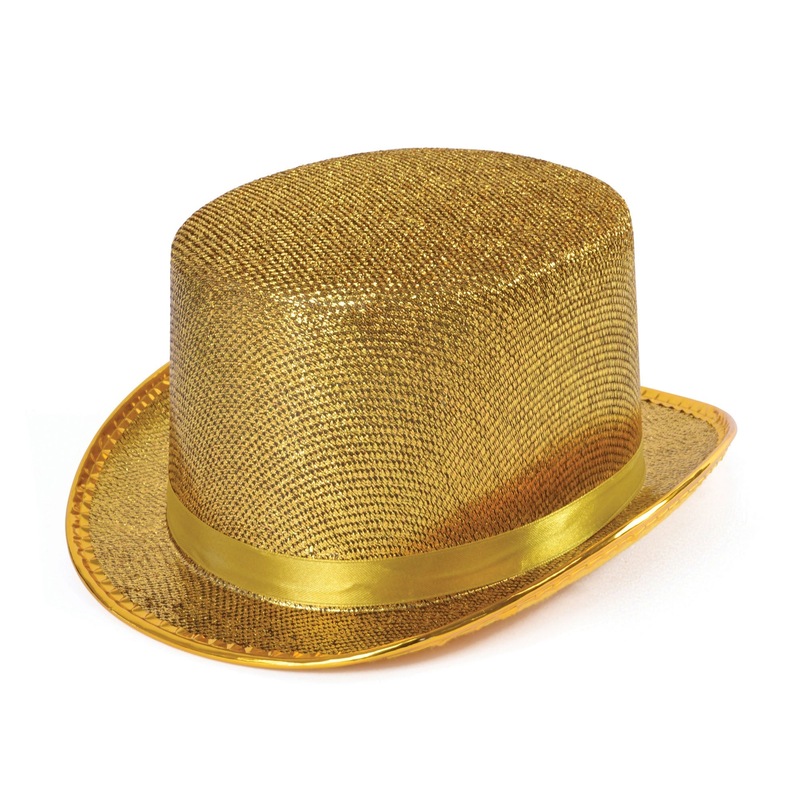 Gold Top Hat Lurex with Satin Band