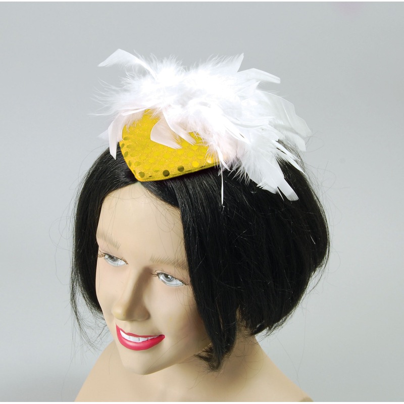 Black Sequin Hat with Feather Gangster Moll Costume Accessory Black Sequin Hat with Feather Gangster Moll Costume Accessory