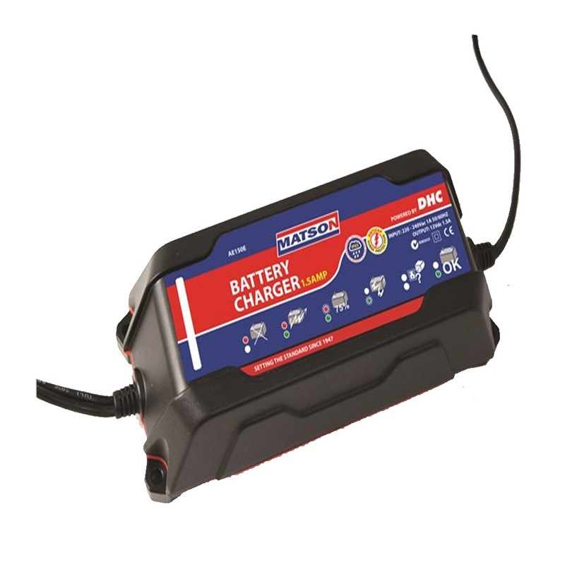 Buy Matson Battery Charger 12 Volt 1 5amp 5 Stage Charging Led Status Mydeal