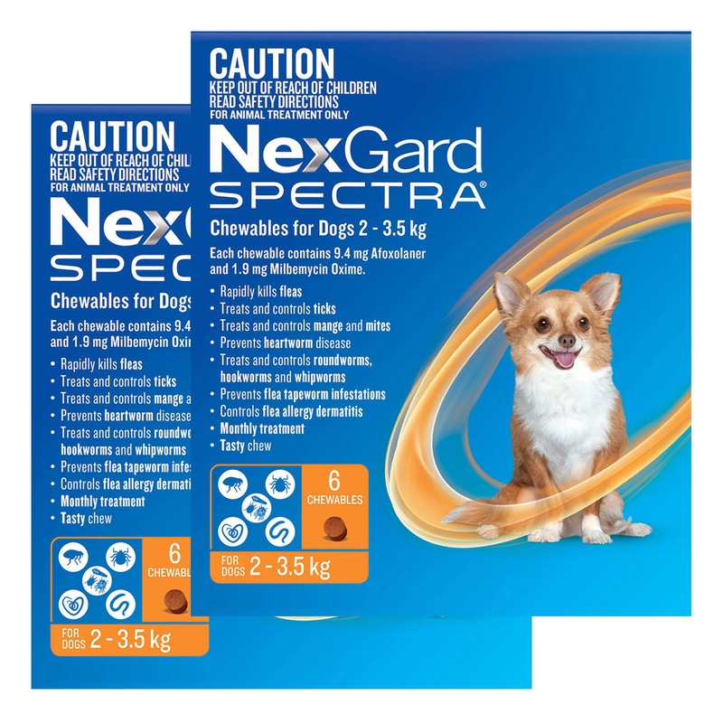 Buy Nexgard Spectra Dogs Chewables Fleas, Ticks, Mites, Heartworm & Worm Treatment MyDeal