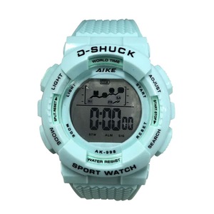 Aike D-Shuck Multifunctional Electronic Waterproof Alarm Clock Sport Watch for Kids (Aqua)