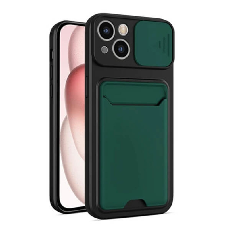 Buy For Apple iPhone 15 Plus Card Holder Mobile Phone Case Camera