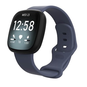 For Fitbit Sense 2 /Fitbit Sense Replacement Band Wristband Silicone Sports Watch (Midnight Blue-Small Size)
