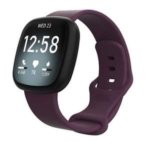 For Fitbit Sense 2 /Fitbit Sense Replacement Band Wristband Silicone Sports Watch (Purple-Small Size)