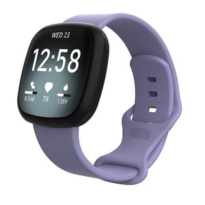 For Fitbit Sense 2 /Fitbit Sense Replacement Wrist Band Wristband Silicone Sports Watch (Light Purple-Large Size)