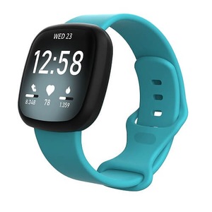 For Fitbit Versa 4 /Versa 3 Replacement Wrist Band Wristband Silicone Sports Watch (Teal-Large Size)