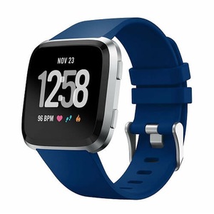 For Fitbit Versa/Lite/Versa 2 Replacement Band Wristband Silicone Sports Watch Navy Blue (5.5 to 7.1)