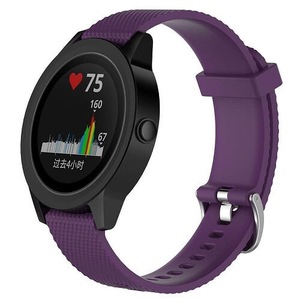 For Forerunner 245 Music Replacement Band Wristband Silicone Sports Watch (Purple-Large Size)
