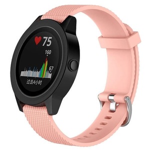 For Forerunner 245 Music Replacement Band Wristband Silicone Sports Watch (Rose Gold-Small Size)