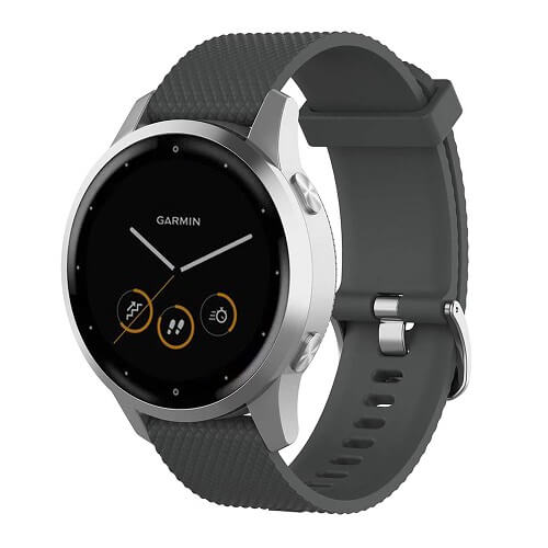 For Garmin Vivoactive 4 /4S 18MM Replacement Band Wristband Silicone Sports Watch Grey