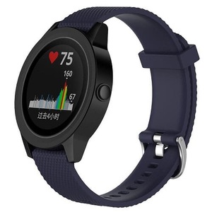 For Garmin Vivomove Trend /Vivomove HR Replacement Band Wristband Silicone Sports Watch (Navy Blue-Small Size)