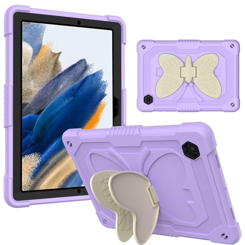 Buy For Samsung Galaxy TAB A8 10.5″ 2021/ 2022 (SM-X200/X205/X207)  Butterfly Fancy Shockproof Heavy Duty Kickstand Case Cover (Purple) - MyDeal