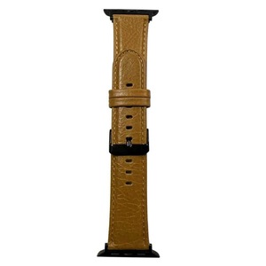 Genuine Leather Wristband For Apple Watch Series 10 /9 /8 /7 /SE /6 /5 /4 /3 /2 /1 Ultra 2 38 /40 /41 /42 /44 /45 /46 /49mm (Brown)