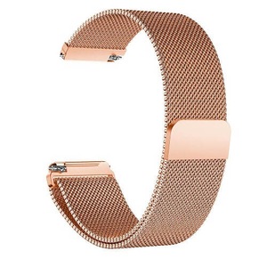 Replacement WristBand Magnetic Milanese Band for Garmin Vivoactive 3 Smart Watch (Rose Gold)