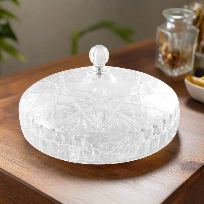 Buy Acrylic Serving and Divided Platter with Lid 25 cm MyDeal
