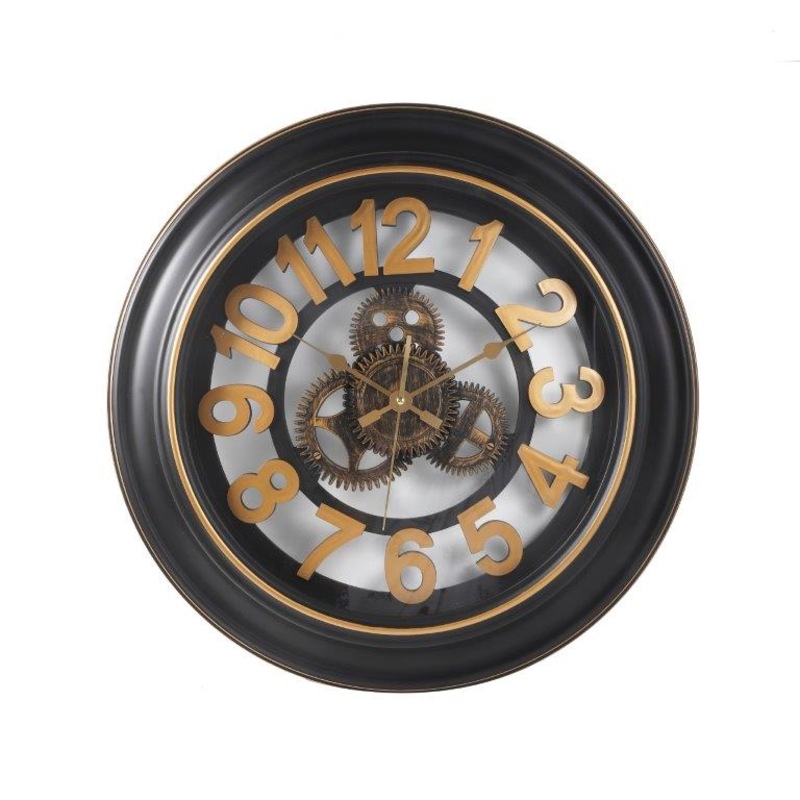 Buy Antique Analog 3d Royal Vintage Black Wall Clock 50.8*50.8*5.3 cm