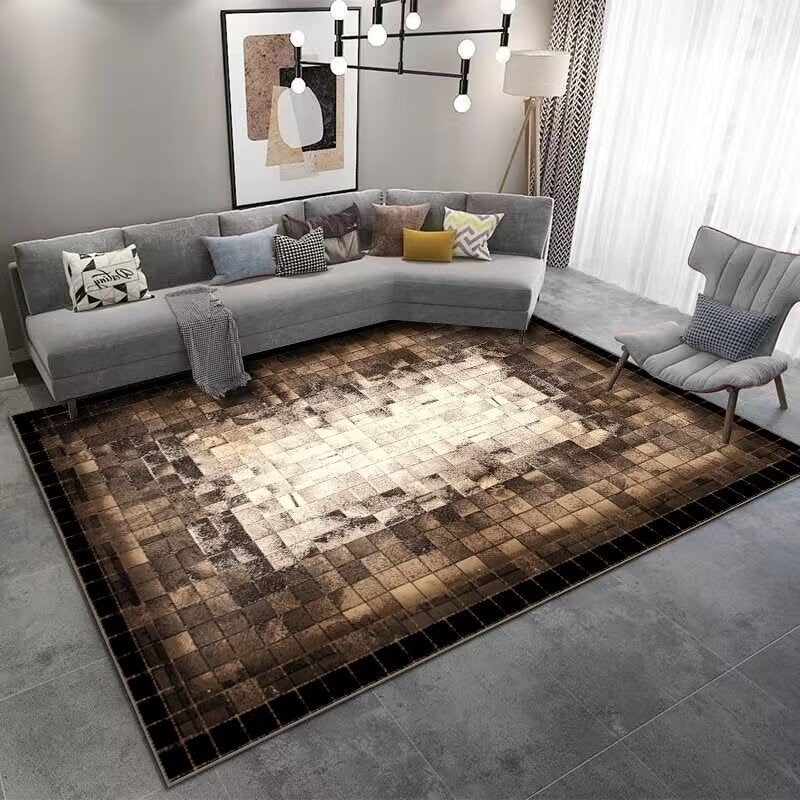 Buy Contemporary Plaid Pattern Machine Woven Indoor Area Rug Carpet ...