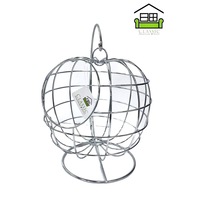Iron Swinging Fruit Basket Kitchen Storage Stand Chrome Finish H : 38 cm D: 28cm