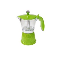 Italian Style Stove Top Espresso Coffee Maker 6 Cup Marble Clear Random Colour