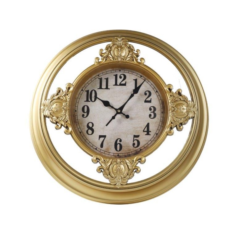 Buy Luxury Vintage Retro Round Gold Frame Wall Clock 50.8*50.8*5.7 cm