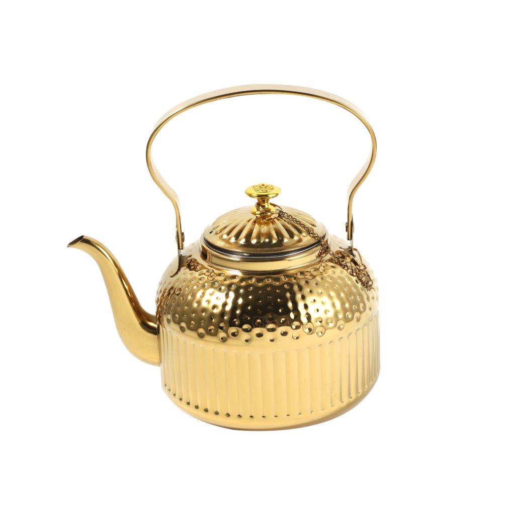 Buy Stainless Steel Gold Plated Hammer Grain Stovetop Tea Pot Kettle buy-stainless-steel-gold-plated-hammer-grain-stovetop-tea-pot-kettle