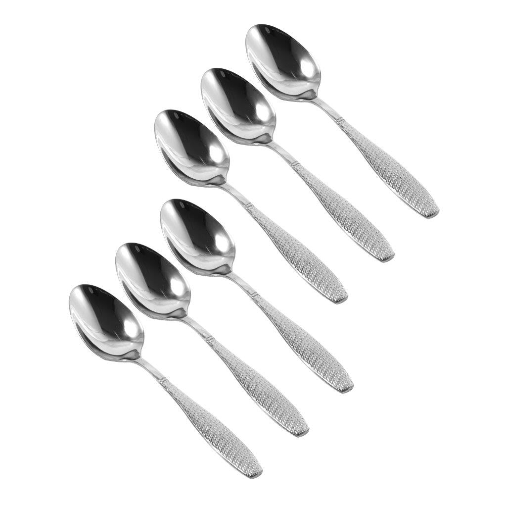 Buy Stainless Steel Tableware Deco Silver Table Spoon Set of 6 Pcs 20*4 ...