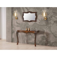 Sutun Minimalist Design Polished Timber Design Hallway Bedroom Dresser Table Console Table and Mirror Sideboard Set 110*45*75 cm