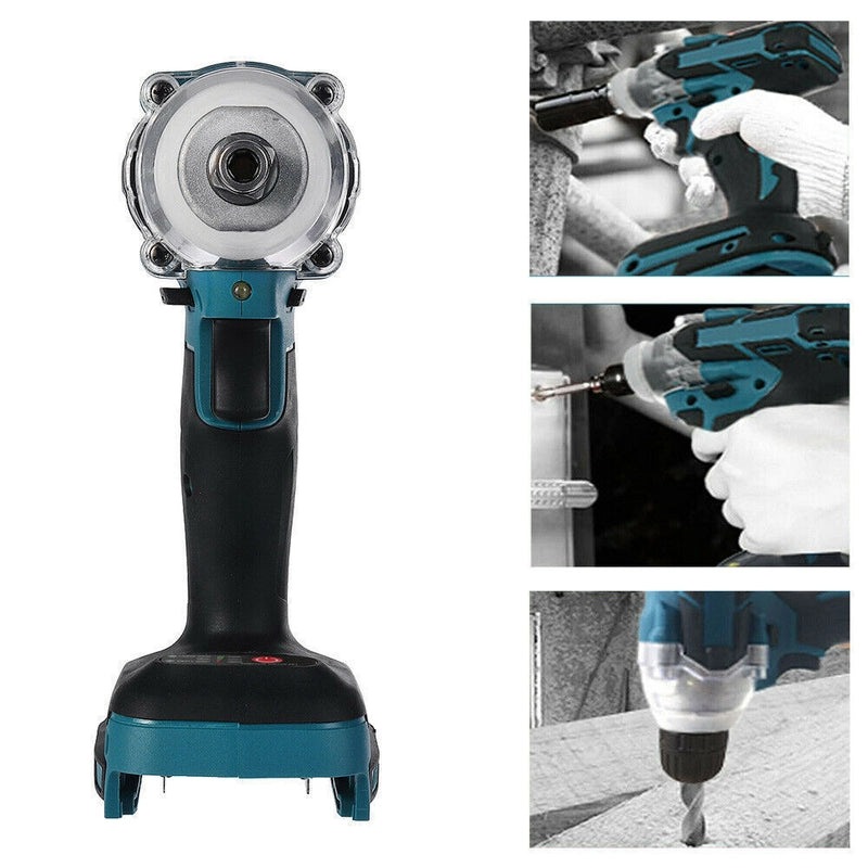 1/2" Cordless Impact Wrench Driver Brushless Rattle Gun For Makita 18V Battery 