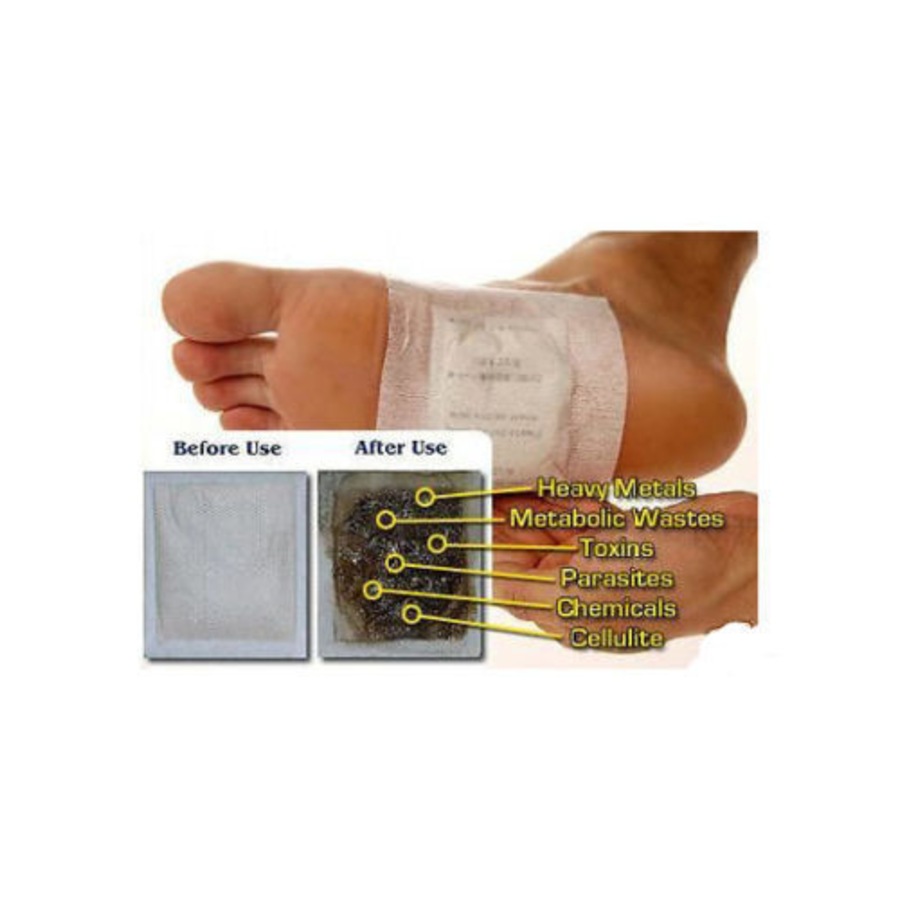 10 Sticky Adhesives 100x Detox Foot Pads Patch Natural plant Toxin Removal