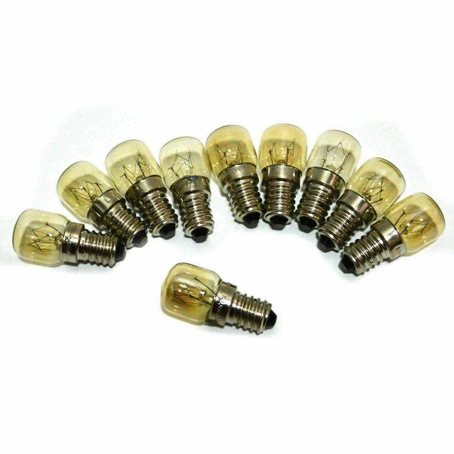 10Pcs Himalayan Salt Lamp Globe Bulb Light Bulbs Heat Resisting 7W/15W E14