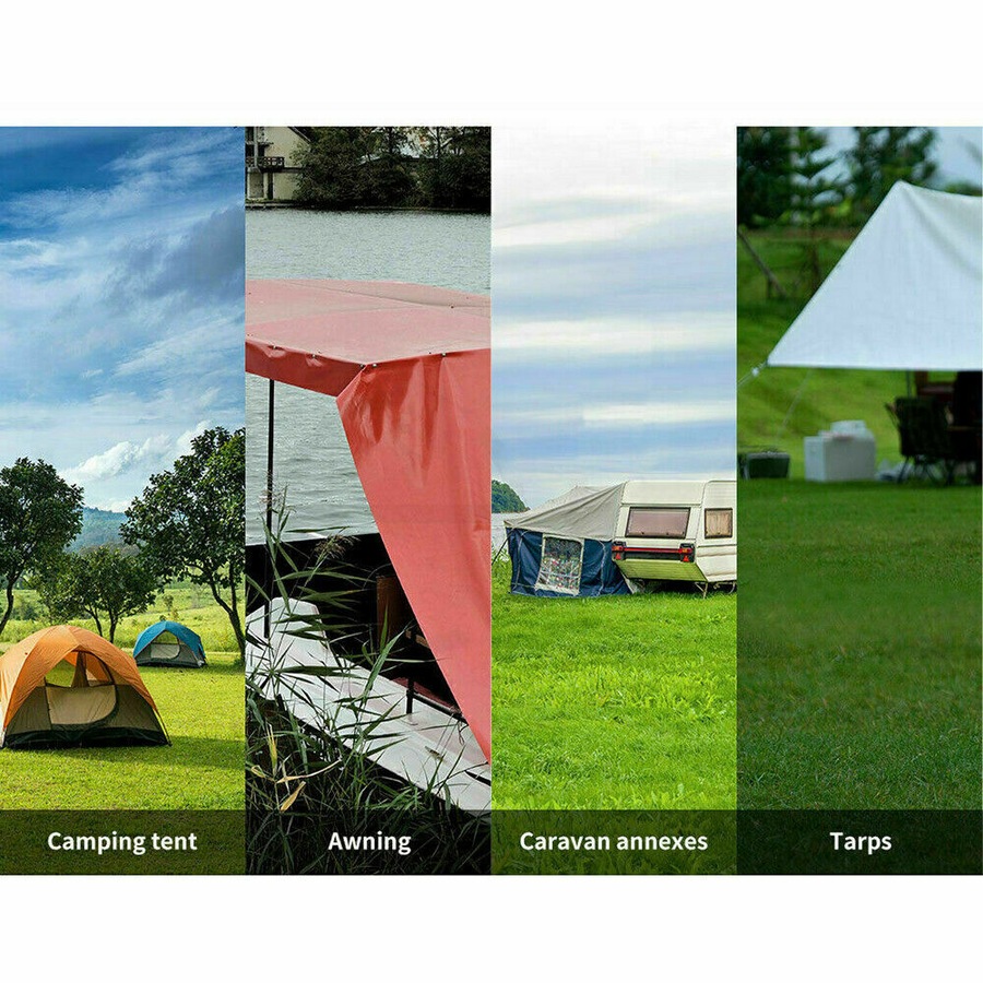 20Pcs Tent Pegs Heavy Duty Screw Steel In Ground Camping Stakes Outdoor Nail