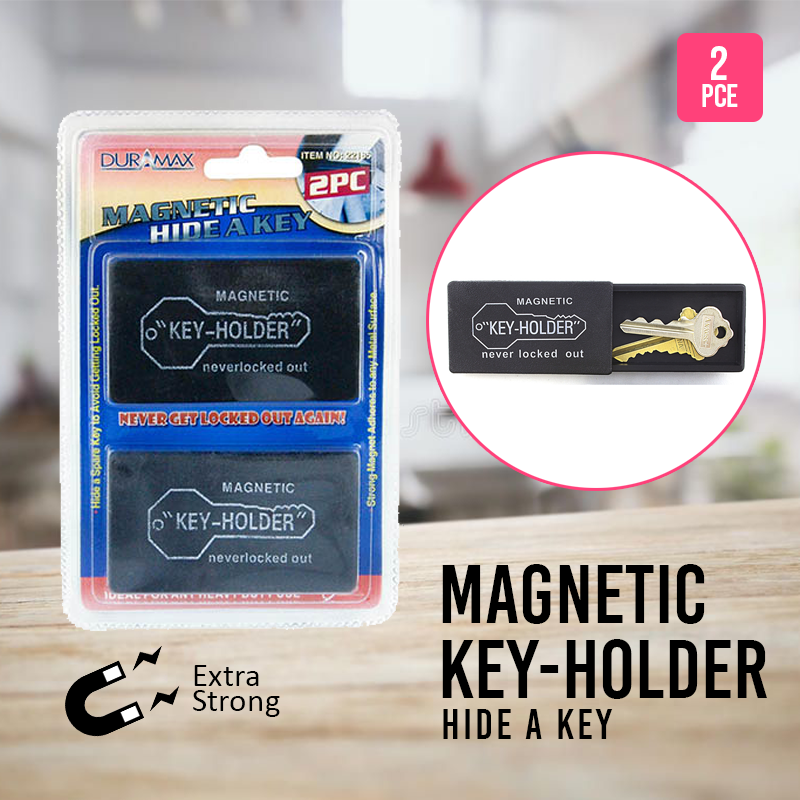 3x Strong Magnetic Hide-A-Key Holder - Black, Never Get Locked Out! KH-234