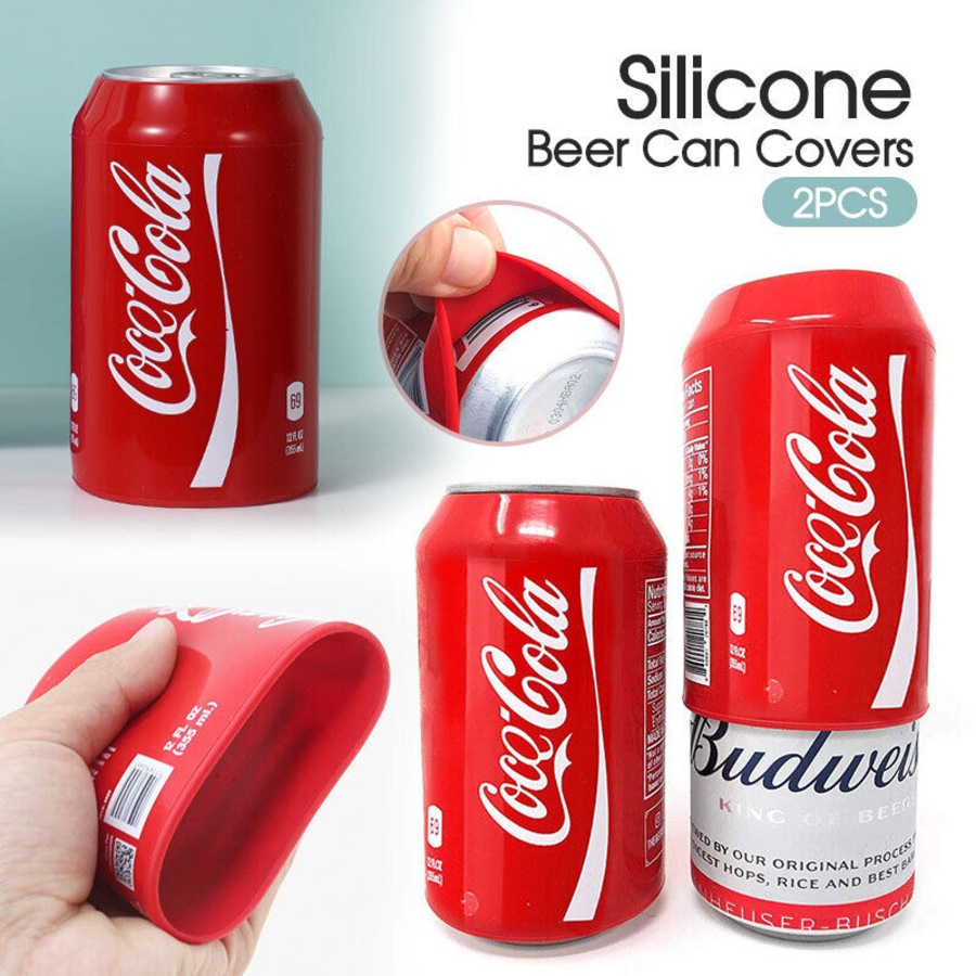 2pcs Hide A Beer Can Covers Bottle Sleeve Case Silicone Hide 355ML Cans Beverage COKE