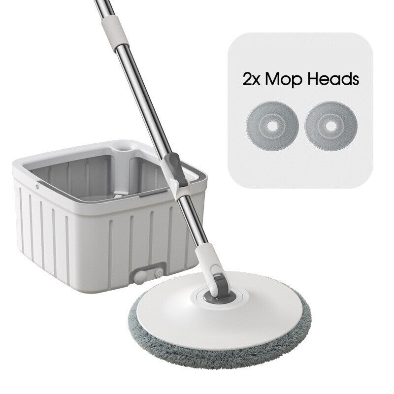 Buy 360°Spinning Mop Bucket Easy Wring & Clean Mop and Bucket 2 Free Spin Mop Heads MyDeal