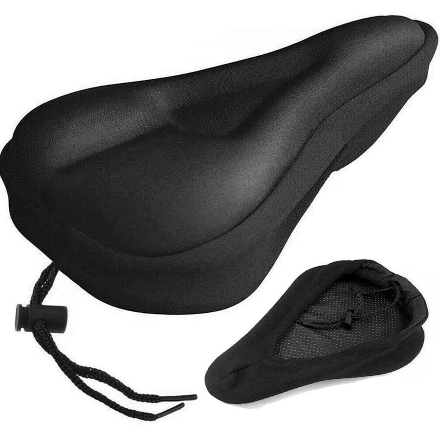 3D Bike Seat Cover Silicone Thick Comfort Gel Cycling Bicycle Saddle Cushion Pad