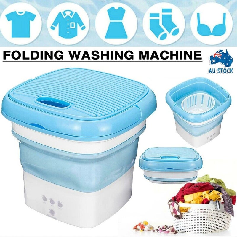 Sock Bidirectional Washing Blue Small Bucket with Handle Household Clothes  Underwear Distinction 