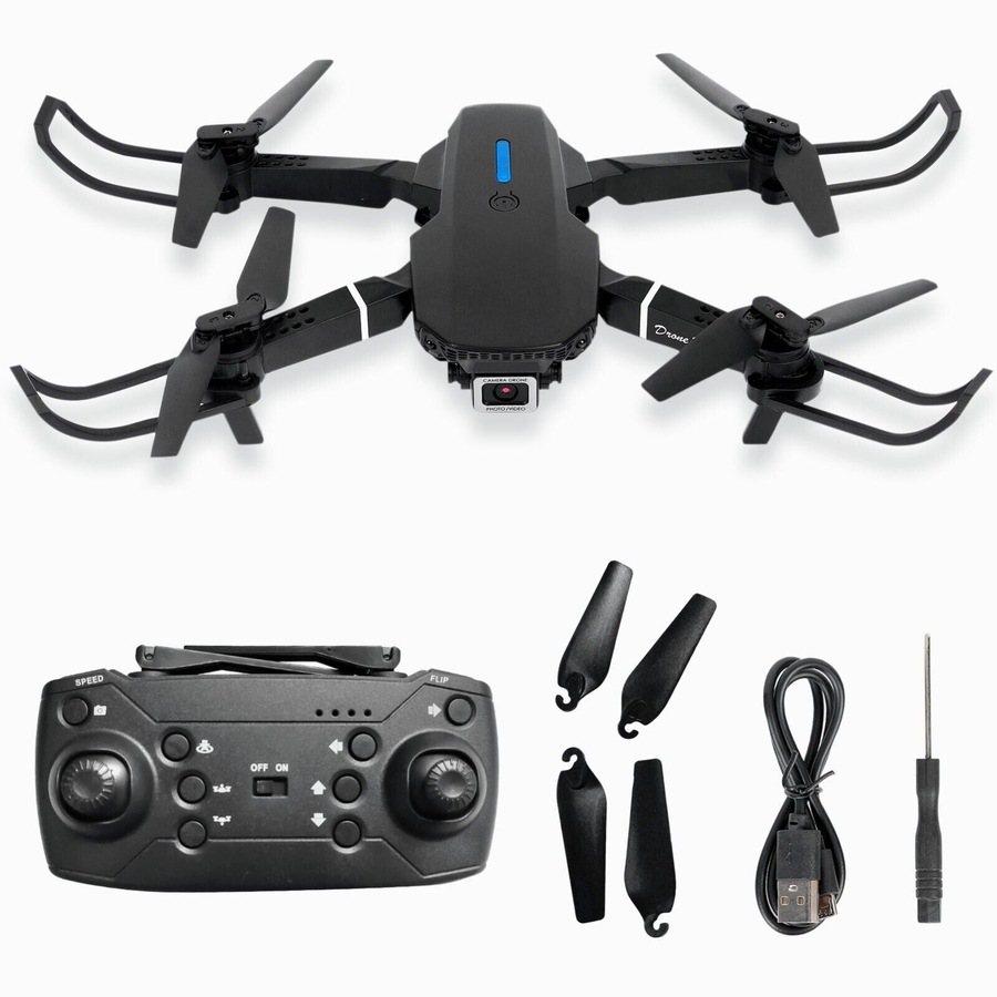 4K GPS Drone with HD Camera Drones WiFi FPV Foldable RC Quadcopter W/2Batteries