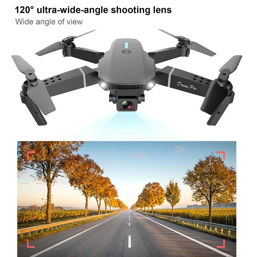 4K GPS Drone with HD Camera Drones WiFi FPV Foldable RC Quadcopter W/2Batteries