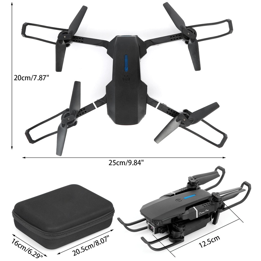 4K GPS Drone with HD Camera Drones WiFi FPV Foldable RC Quadcopter W/2Batteries