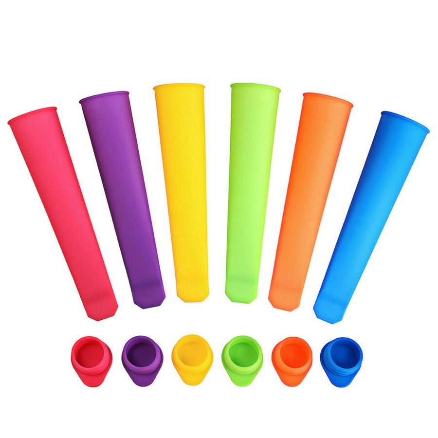 8 Pcs Silicone Ice Block Moulds/Ice Cream Molds/Icy Pole Jelly Pop Popsicle Maker AU