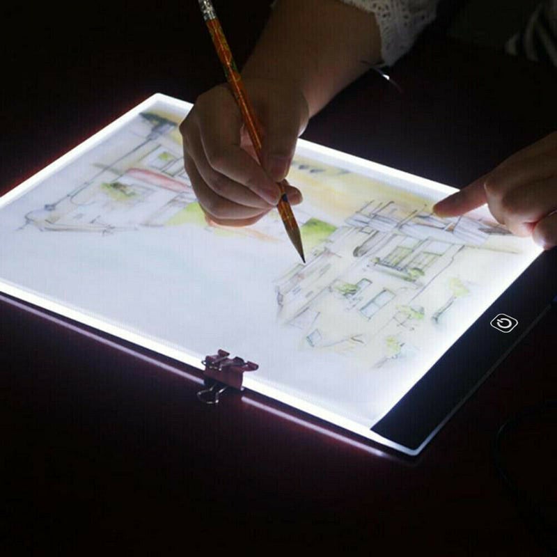 A4 LED Tracing Drawing Board Light Box Pad With Scale Art Design