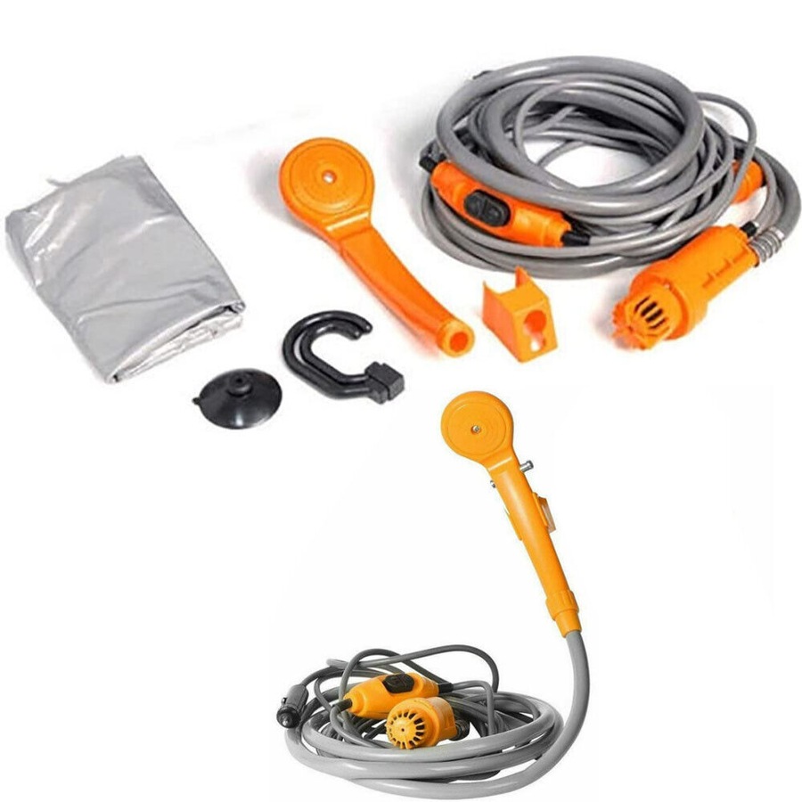 Automobile Portable Shower Set 12V Water Pump Travel Trip Camp Boat Car Caravan