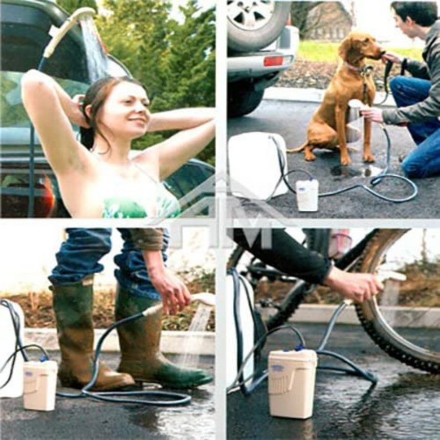 Automobile Portable Shower Set 12V Water Pump Travel Trip Camp Boat Car Caravan